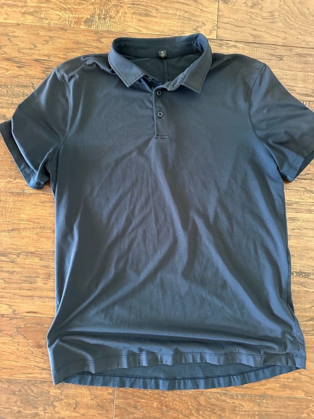 Lululemon Men's Navy Short-Sleeve Polo Shirt